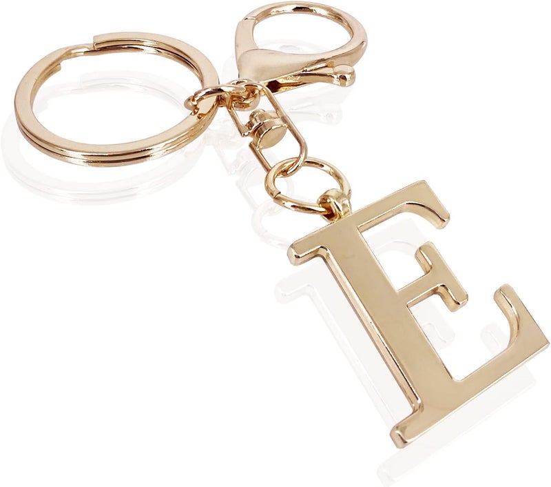 LAXPICOL Gold Letter A-Z Keychain for Women Bag Charms Purse Charms For Handbags Metal Alphabet Initial Letter Keychain - Image 1
